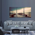 Vintage Bridge 3 Split Canvas Paintings